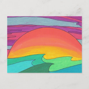 Sun Streged Sky Briefkaart