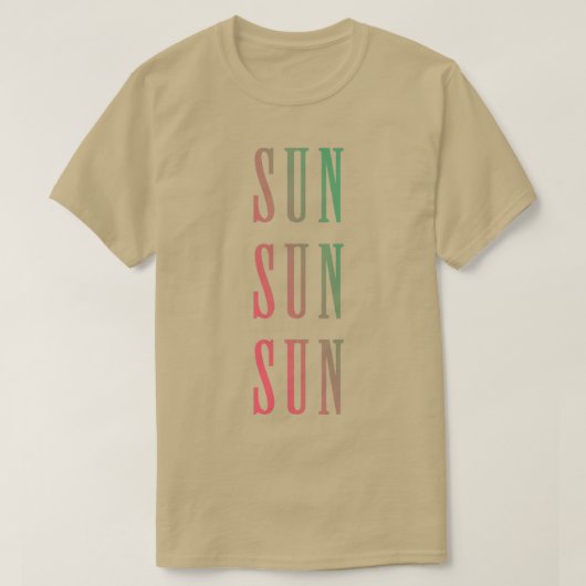 Sun Sun Sun Sun Sun Sun T-shirt (Design voorkant)