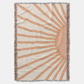 Sun Sunrise Earth Tones Terracotta Retro Sunshine Deken (Voorkant Verticaal)