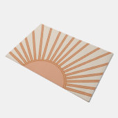 Sun Sunrise Earth Tones Terracotta Retro Sunshine Deurmat (Schuin)