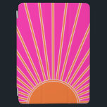 Sun Sunrise Hot Pink en Oranje Preppy Sunshine iPad Air Cover<br><div class="desc">Sun Print - hot roze en oranje - Sunshine,  Modern Abstracte Geometric Sunrise.</div>