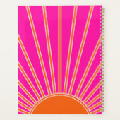Sun Sunrise Hot Pink en Oranje Preppy Sunshine Planner (Achterkant)