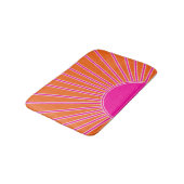 Sun Sunrise Oranje en Hot Pink Preppy Sunshine Badmat (Gekanteld)