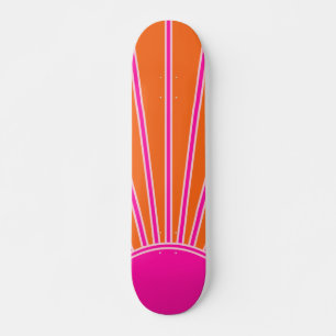 Sun Sunrise Oranje en Hot Pink Preppy Sunshine Persoonlijk Skateboard