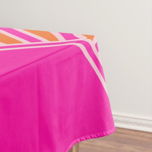 Sun Sunrise Oranje en Hot Pink Preppy Sunshine Tafelkleed (Voorbeeld)