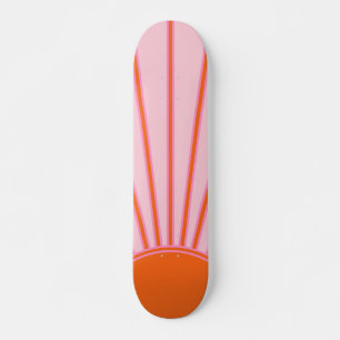 Sun Sunrise Pastel roze en Oranje zon Persoonlijk Skateboard