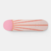 Sun Sunrise Pink Abstract Retro Sunshine Persoonlijk Skateboard (Horizontaal)