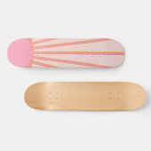 Sun Sunrise Pink Abstract Retro Sunshine Persoonlijk Skateboard (Horizontaal)