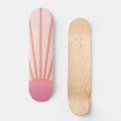 Sun Sunrise Pink Abstract Retro Sunshine Persoonlijk Skateboard (Voorkant)