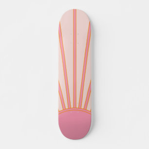 Sun Sunrise Pink Abstract Retro Sunshine Persoonlijk Skateboard