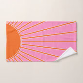 Sun Sunrise roze en Oranje Boho Sunshine Bad Handdoek (Handdoek)