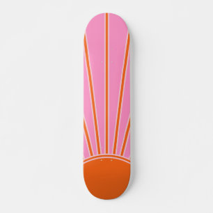 Sun Sunrise roze en Oranje Boho Sunshine Persoonlijk Skateboard