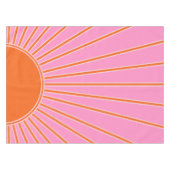 Sun Sunrise roze en Oranje  Boho Sunshine Tafelkleed (Voorkant (Horizontaal))
