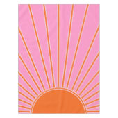 Sun Sunrise roze en Oranje Boho Sunshine Tafelkleed (Voorkant)