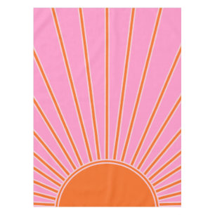 Sun Sunrise roze en Oranje  Boho Sunshine Tafelkleed