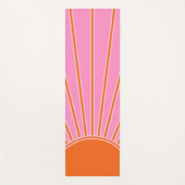Sun Sunrise roze en Oranje Boho Sunshine Yogamat (Voorkant)
