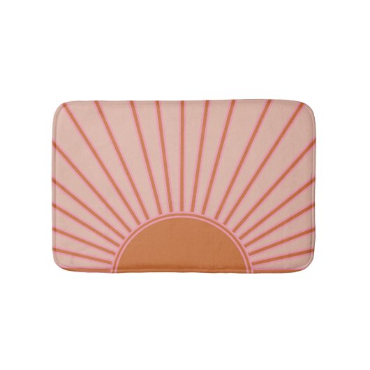Sun Sunrise Terracotta Earth Tones Sunshine Badmat (Voorkant)