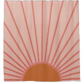 Sun Sunrise Terracotta Earth Tones Sunshine Douchegordijn (Voorkant)