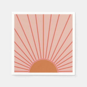 Sun Sunrise Terracotta Earth Tones Sunshine Servet