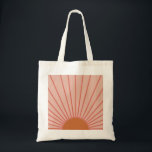Sun Sunrise Terracotta Earth Tones Sunshine Tote Bag<br><div class="desc">Sun Print - beige / aardtoon / terracotta - zonneschijn,  moderne Abstracte geometrische zonnestraling.</div>