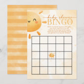 Sun Sunshine Baby shower BINGO Game Kaart (Voorkant / Achterkant)