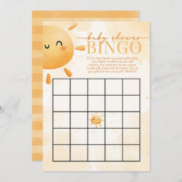 Sun Sunshine Baby shower BINGO Game Kaart