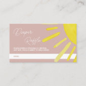 Sun Sunshine Baby shower Diaper Raffle Informatiekaartje (Voorkant)