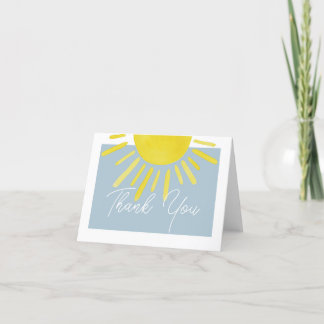 Sun Sunshine Baby shower Hartelijk dank Bedankkaart