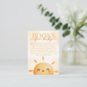 Sun Sunshine Book Request for Baby Insert Informatiekaartje (Staand voorkant)