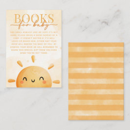 Sun Sunshine Book Request for Baby Insert Informatiekaartje