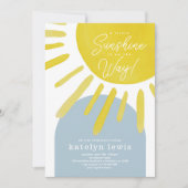 Sun Sunshine Boy Baby shower Kaart (Voorkant)