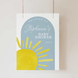 Sun Sunshine Boy Baby shower Welkomstteken Poster