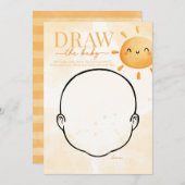 Sun Sunshine Draai het Baby shower spel Kaart (Voorkant / Achterkant)