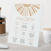 Sun Sunshine First Birthday Milestone Poster Reclamebord Met Voetstuk (Insitu)