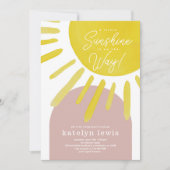 Sun Sunshine Girl Baby shower Kaart (Voorkant)