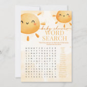 Sun Sunshine Word Search Baby shower Game Kaart (Voorkant)
