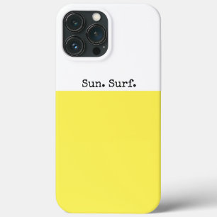 SUN SURF Bright Lemon Yellow White Color Block Case-Mate iPhone Case