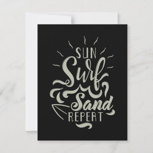 Sun Surf Sand Herhalen Bedankkaart (Voorkant)
