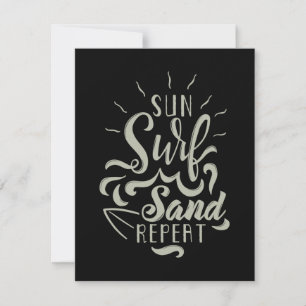 Sun Surf Sand Herhalen Bedankkaart
