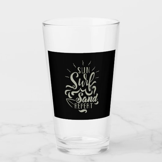 Sun Surf Sand Herhalen Glas (Voorkant)