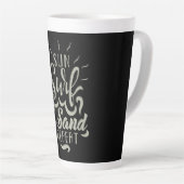 Sun Surf Sand Herhalen Latte Mok (Rechterhoek)