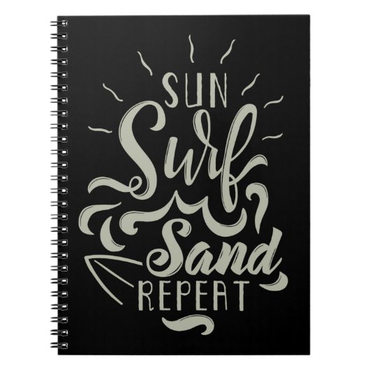 Sun Surf Sand Herhalen Notitieboek (Voorkant)