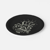 Sun Surf Sand Herhalen Papieren Bordje (Gekanteld)