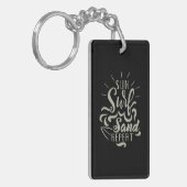 Sun Surf Sand Herhalen Sleutelhanger (Voorkant Links)