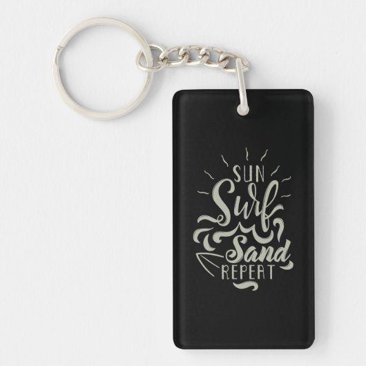Sun Surf Sand Herhalen Sleutelhanger (Voorkant)