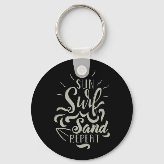 Sun Surf Sand Herhalen Sleutelhanger (Voorkant)