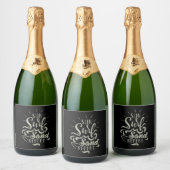 Sun Surf Sand Herhalen Sparkling Wijnetiket (Flessen)