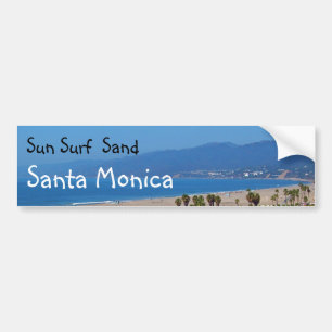 Sun Surf Sand Santa Monica bumpersticker