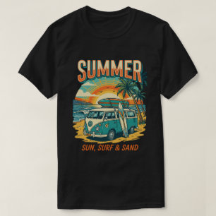 Sun Surf & Sand Vintage Van - zomer surfen T-shirt