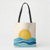 Sun & Surf Wave Tote Bag (Voorkant)